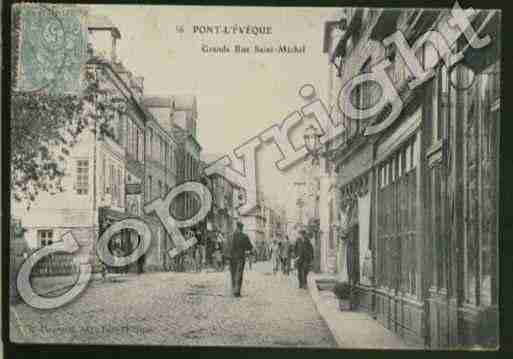 Ville de PONTL\'EVEQUE Carte postale ancienne