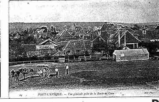 Ville de PONTL\'EVEQUE Carte postale ancienne