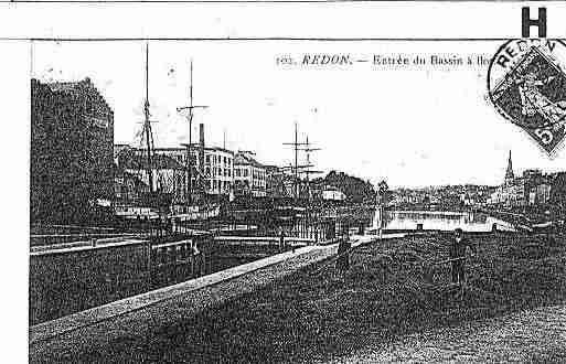 Ville de REDON Carte postale ancienne