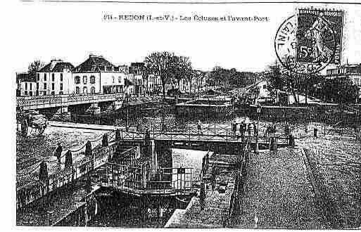 Ville de REDON Carte postale ancienne