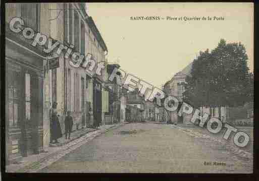 Ville de SAINTGENISDESAINTONGE Carte postale ancienne