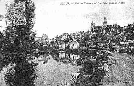 Ville de SEMURENAUXOIS Carte postale ancienne