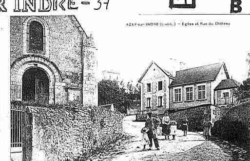 Ville de AZAYSURINDRE Carte postale ancienne