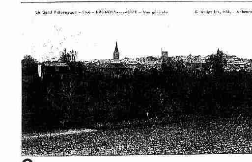 Ville de BAGNOLSSURCEZE Carte postale ancienne