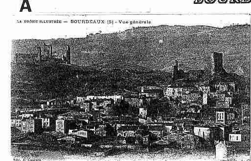 Ville de BOURDEAUX Carte postale ancienne