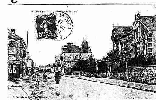 Ville de BROU Carte postale ancienne