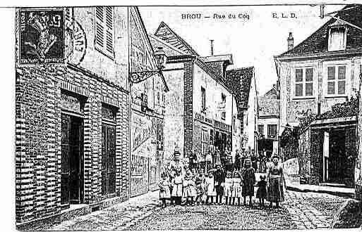 Ville de BROU Carte postale ancienne