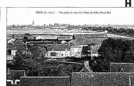 Ville de BROU Carte postale ancienne