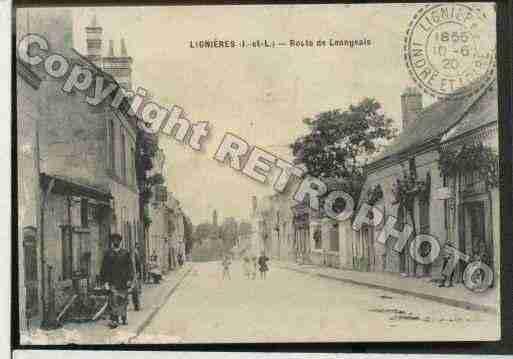 Ville de LIGNIERESDETOURAINE Carte postale ancienne