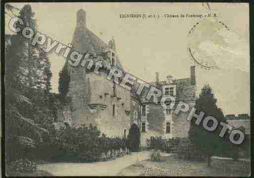 Ville de LIGNIERESDETOURAINE Carte postale ancienne