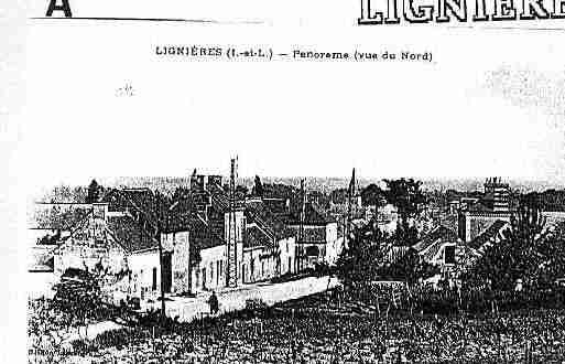 Ville de LIGNIERESDETOURAINE Carte postale ancienne