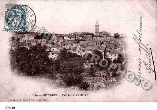 Ville de MIRABELAUXBARONNIES Carte postale ancienne