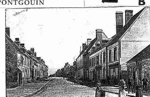 Ville de PONTGOUIN Carte postale ancienne