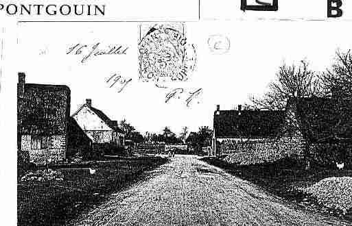 Ville de PONTGOUIN Carte postale ancienne