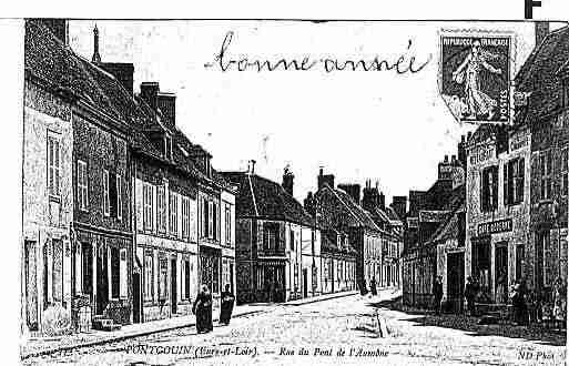 Ville de PONTGOUIN Carte postale ancienne