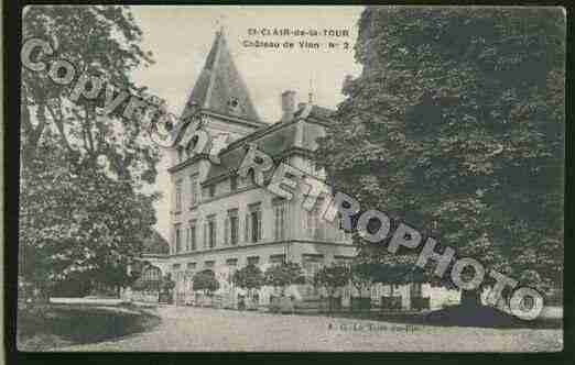 Ville de SAINTCLAIRDELATOUR Carte postale ancienne