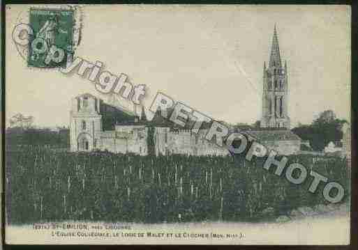 Ville de SAINTEMILION Carte postale ancienne