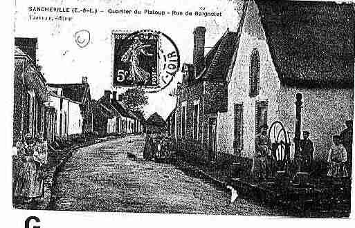 Ville de SANCHEVILLE Carte postale ancienne