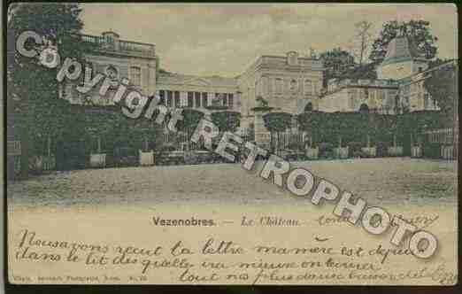 Ville de VEZENOBRES Carte postale ancienne