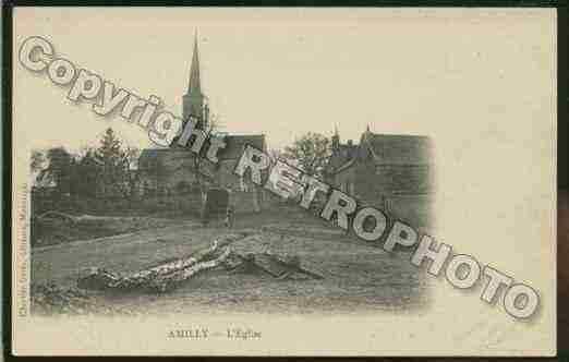 Ville de AMILLY Carte postale ancienne