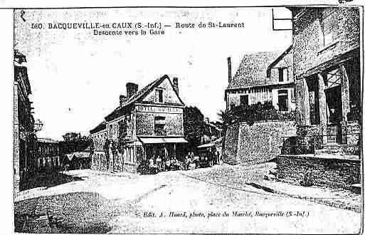 Ville de BACQUEVILLEENCAUX Carte postale ancienne