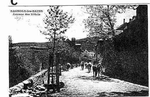 Ville de BAGNOLSLESBAINS Carte postale ancienne