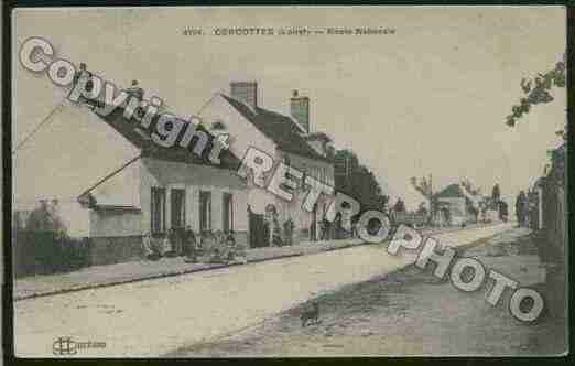 Ville de CERCOTTES Carte postale ancienne