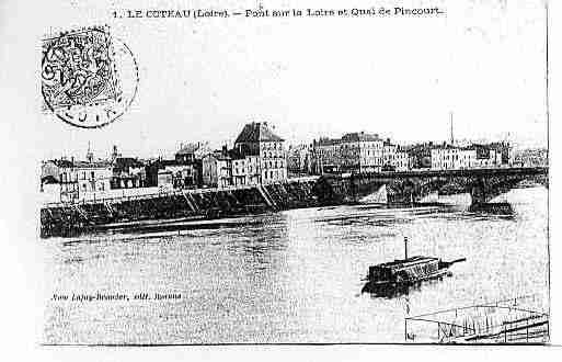 Ville de COTEAU(LE) Carte postale ancienne