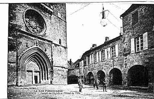 Ville de GOURDON Carte postale ancienne