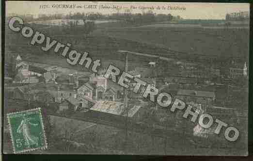 Ville de GOURNAYENCAUX Carte postale ancienne