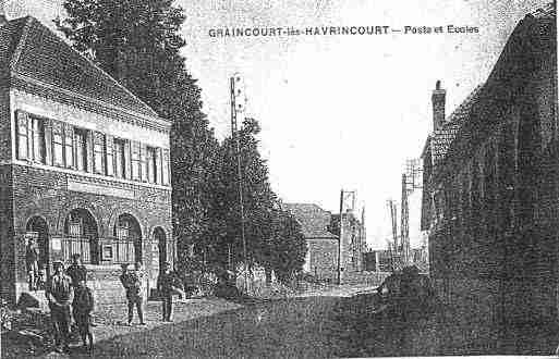 Ville de GRAINCOURTLESHAVRINCOURT Carte postale ancienne