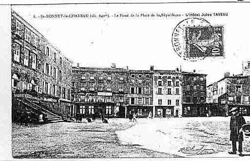 Ville de SAINTBONNETLECHATEAU Carte postale ancienne