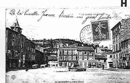 Ville de SAINTBONNETLECHATEAU Carte postale ancienne