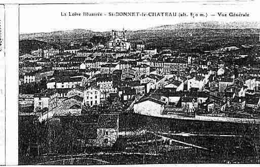 Ville de SAINTBONNETLECHATEAU Carte postale ancienne