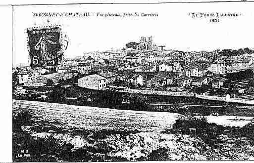 Ville de SAINTBONNETLECHATEAU Carte postale ancienne