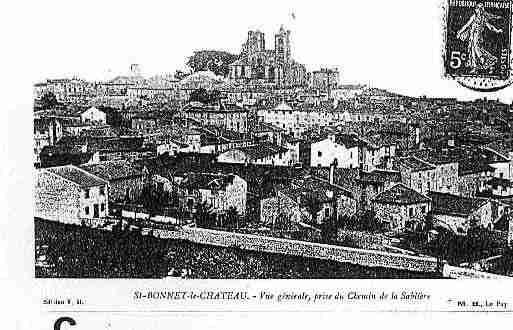 Ville de SAINTBONNETLECHATEAU Carte postale ancienne