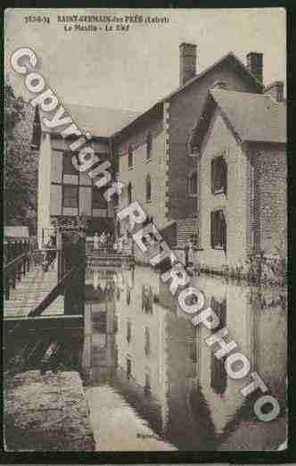 Ville de SAINTGERMAINDESPRES Carte postale ancienne