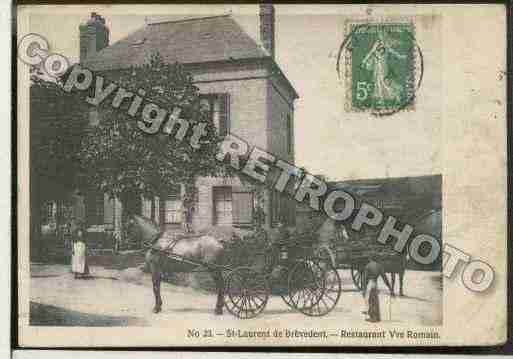 Ville de SAINTLAURENTDEBREVEDENT Carte postale ancienne