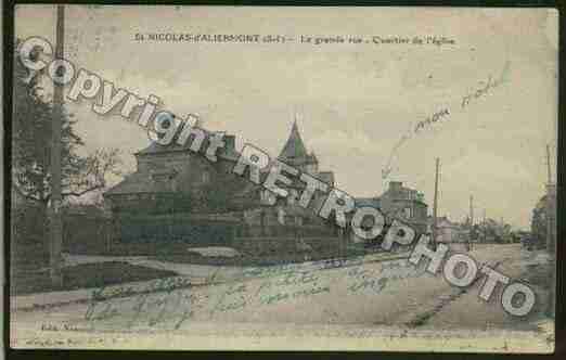 Ville de SAINTNICOLASD\\\'ALIERMONT Carte postale ancienne