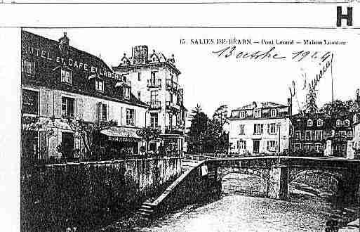 Ville de SALIESDEBEARN Carte postale ancienne