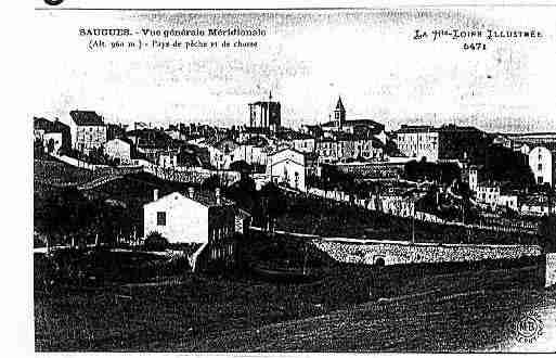 Ville de SAUGUES Carte postale ancienne