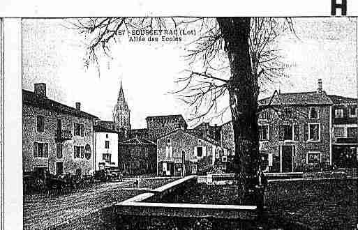 Ville de SOUSCEYRAC Carte postale ancienne