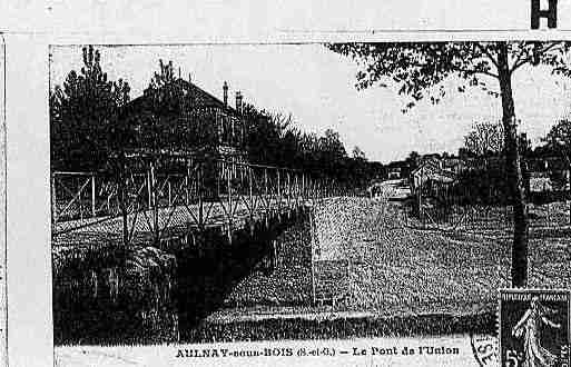 Ville de AULNAYSOUSBOIS Carte postale ancienne