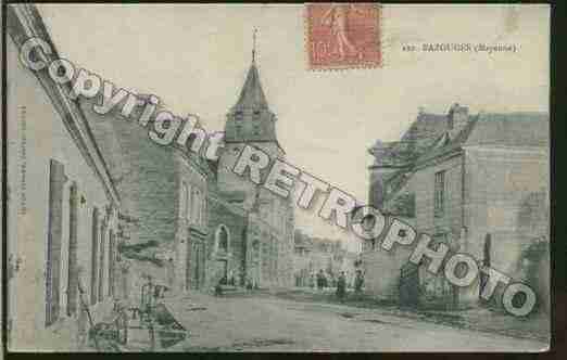 Ville de BAZOUGES Carte postale ancienne