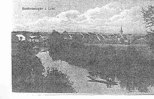 Ville de BERTHELMING Carte postale ancienne