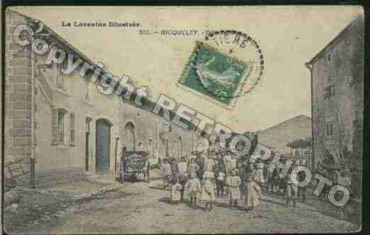 Ville de BICQUELEY Carte postale ancienne