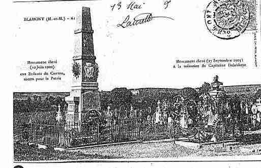 Ville de BLAMONT Carte postale ancienne