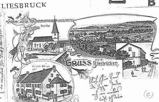 Ville de BLIESBRUCK Carte postale ancienne