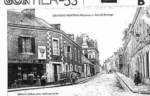 Ville de CHATEAUGONTIERBAZOUGES Carte postale ancienne