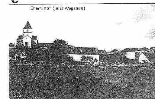 Ville de CHEMINOT Carte postale ancienne